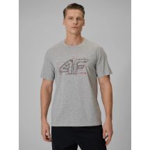 T-shirt regular z nadrukiem męski 4F 4FRSS26TTSHM3989-10S