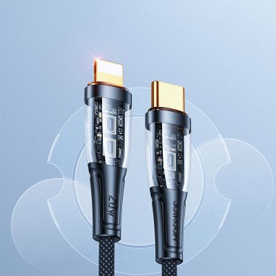 4. Joyroom Star-Cloud Series A3 USB-C / Lightning Cable 20W 1.2m with Smart Switch - Black