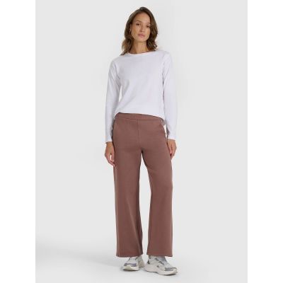 4. Women's wide-leg sweatpants 4F 4FRAW25TTROF1614-82S