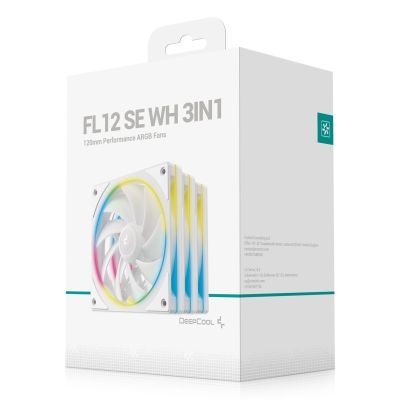 7. DeepCool FL12 SE WH 3IN1 Computer Case 12cm Fan White