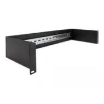 DeLOCK Panel for 19” DIN rail 2U, black