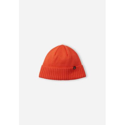 2. Reima Beanie Kalotti Red Orange Junior children's winter hat made of certified orange wool (5300232A-2820)