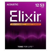 Elixir 16052 Phosphor Bronze Light (12-53) NW - Acoustic Guitar Strings