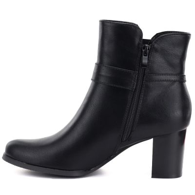 8. Women's insulated ankle boots with a block heel, black M.Daszyński SA125-32
