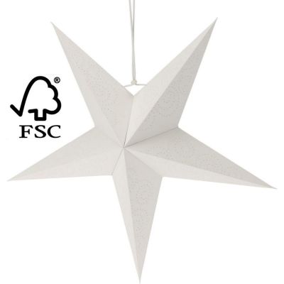 17. DECORATIVE HANGING PAPER STAR 45CM WHITE
