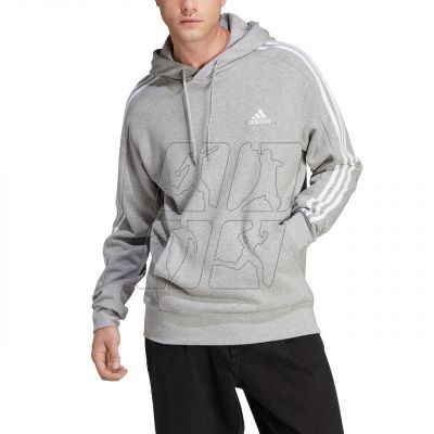 5. Adidas Essentials French Terry 3-Stripes Hoodie M IC0437