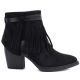 6. Women's cowboy boots with fringes, insulated, black M.Daszyński