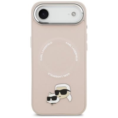 3. Karl Lagerfeld Karl & Choupette Pins MagSafe Case for iPhone Air Pink