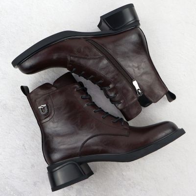 14. Brown leather women’s worker boots Filippo DBT7369
