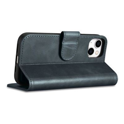 8. iCarer Oil Wax Wallet Case 2in1 Case iPhone 14 Anti-RFID Leather Flip Case Blue (WMI14220721-BU)