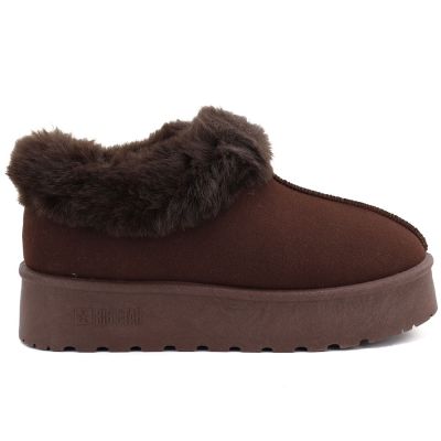 2. Women's brown Big Star fur platform snow boots UU274203