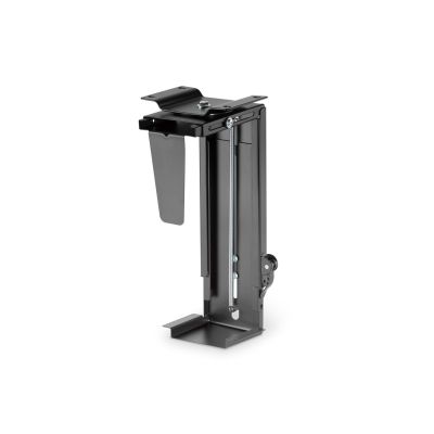 Under-desk PC mounting bracket with Easy-Locking mechanism
