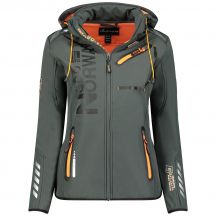 Geographical Norway Reine Ass A EO DB 007 W Softshell Jacket WU8184F/GNO-Dark Gray / Orange