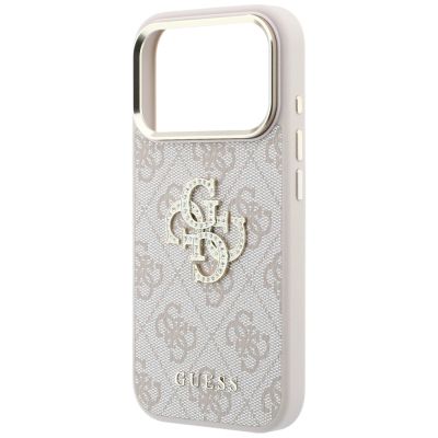 6. Guess 4G & Big Strass Logo Case for iPhone 17 Pro / 18 Pro - Pink