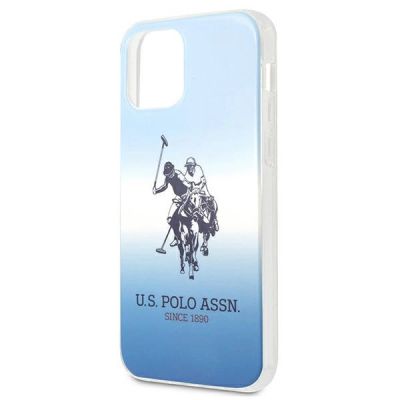 8. US Polo Assn. Gradient Pattern Collection iPhone 12 mini Case - Blue