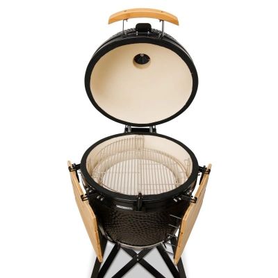 6. Kamado Bono Grande Ceramic Grill 23” Kamado barbecue/grill Cart Charcoal (fuel) Black