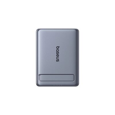 8. Baseus PicoGo AM31 Qi2 5000mAh 20W Ultra-Thin MagSafe Compatible Power Bank with Stand and Baseus Simple USB-C 20cm Braided Cable - Gray