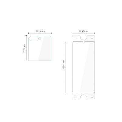 2. Tech-Protect Glass Fit+ 2-Pack tempered glass + Tech-Protect Hydro Flex+ 2-Pack hydrogel film for Samsung Galaxy Z Flip 7 / 8