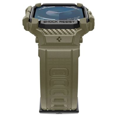 5. Spigen Rugged Armor ”Pro” Strap for Apple Watch 10 (46MM) - Green