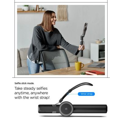 13. Spigen S581W MagSafe Bluetooth Selfie Stick and Tripod - Black