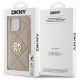 8. DKNY Quilted Stack Logo iPhone 14 Pro Max Case - Beige