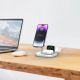 7. Tech-Protect QI15W-A27 3-in-1 inductive charger with MagSafe stand for smartphone / Apple Watch / AirPods - white