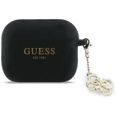 Guess Silicone 4G Charm Case for AirPods Pro 3 - Black