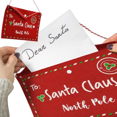 CHRISTMAS ENVELOPE LETTER TO SANTA CLAUS FELT 26x16CM SANTA CLAUS