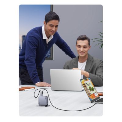 9. Ugreen Nexode Pro 160W GaN Charger with USB-C Cable Universal Black, Gray AC Fast Charging Internal