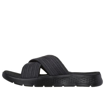 6. Skechers Women's Flip-Flops GO WALK FLEX SANDAL IMPRESSED 141420 BKGY