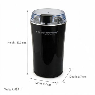 7. ESPERANZA COFFEE GRINDER RISTRETTO BLACK EKC008K