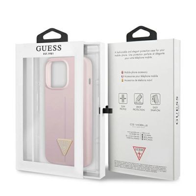 8. Guess Silicone Triangle Case for iPhone 13 Pro / 13 6.1" - Purple
