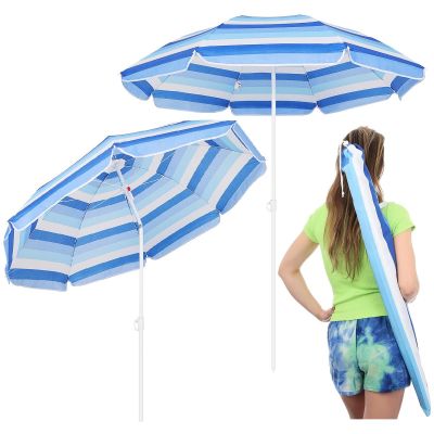 16. BEACH/BALCONY UMBRELLA 180CM BLUE LINE 1048819