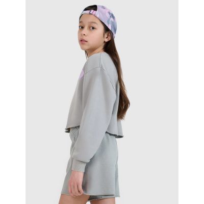 3. Girls' sweatshirt without a hood, 4F 4FJWSS25TSWSF1504-25S