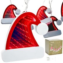 LAMPS WIRES GARLAND LED SANTA CLAUS HATS USB
