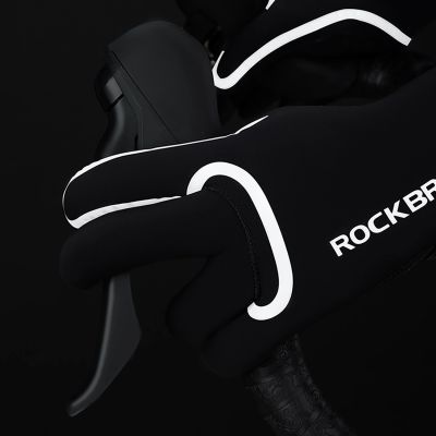 6. Rockbros full waterproof cycling gloves, size: XXL - black