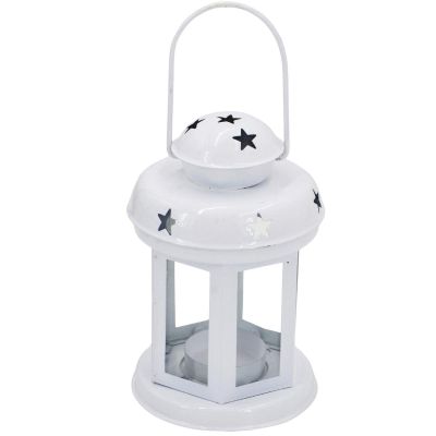 3. WHITE TEA LIGHT LANTERN CANDLE HOLDER