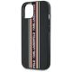 5. Karl Lagerfeld Saffiano Athleisure Stripes Cord iPhone 15 Case - Red