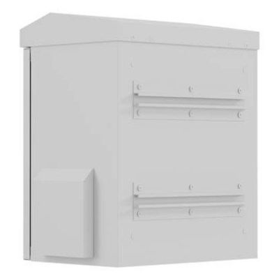 17. WALL-HUNG RACK CABINET 10" HERMETIC IP55 WALL/POLE MOUNTING 320X220X400 GRAY LANBERG (ASSEMBLED)