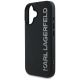 6. Karl Lagerfeld HC 3D Rubber Elongated Glitter iPhone 16 Case - Black