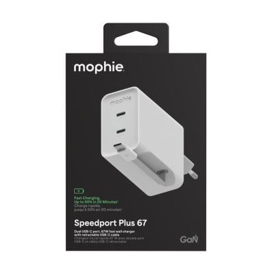7. mophie Speedport 67 Universal White AC Fast Charging Internal
