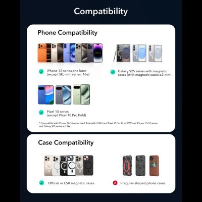 8. ESR OmniLock Qi2.2 Magnetic MagSafe Car Air Vent Mount - Black