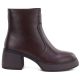 2. Women's leather ankle boots on a burgundy platform D&A S.Barski CR62-3369