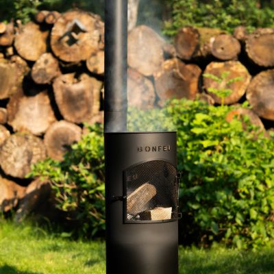 16. BF Bongiano LP rusty garden fireplace