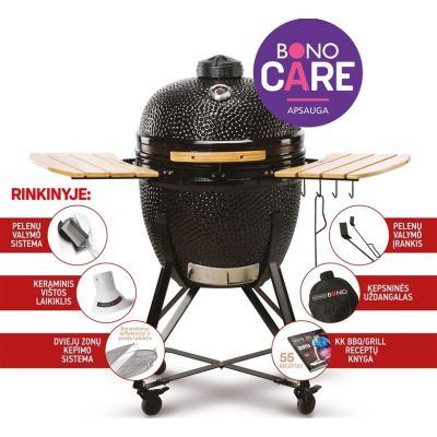 7. Kamado Bono Grande Ceramic Grill 23” Kamado barbecue/grill Cart Charcoal (fuel) Black