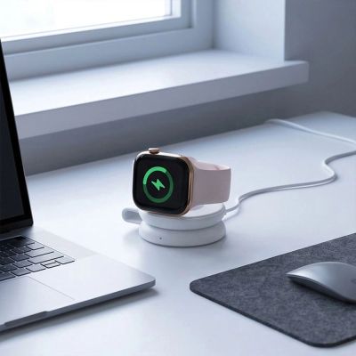 10. Tech-Protect A55 2in1 MagSafe 25W QI2.2 Wireless Charger + USB-C / USB-C Cable 100cm - White