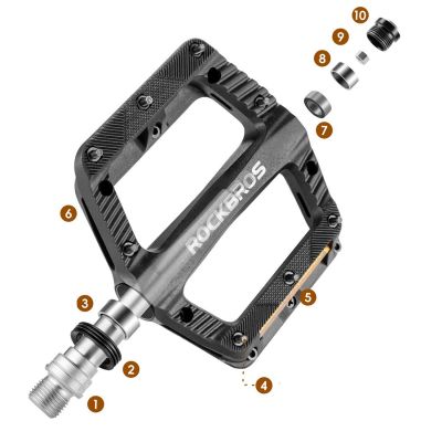 3. Rockbros BP2501 Reflective Nylon Bicycle Pedals - Black