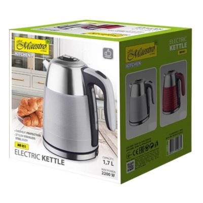 3. Electric kettle MAESTRO 1.7l MR-051-GREY