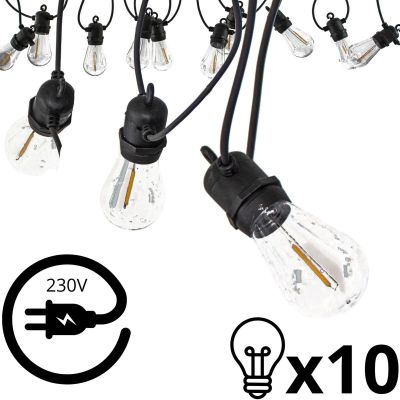 PARTY LIGHT OUTDOOR GARLAND 10 BULBS 10LED 8M 230V