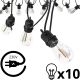 PARTY LIGHT OUTDOOR GARLAND 10 BULBS 10LED 8M 230V